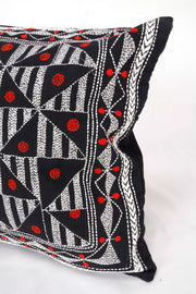 Black Kantha Embroidery Hand Bag 10063535