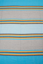 Blue Handloom Dhaniakhali Cotton Saree - 10063539