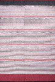 Off White Handloom Dhaniakhali Cotton Saree - 10063540