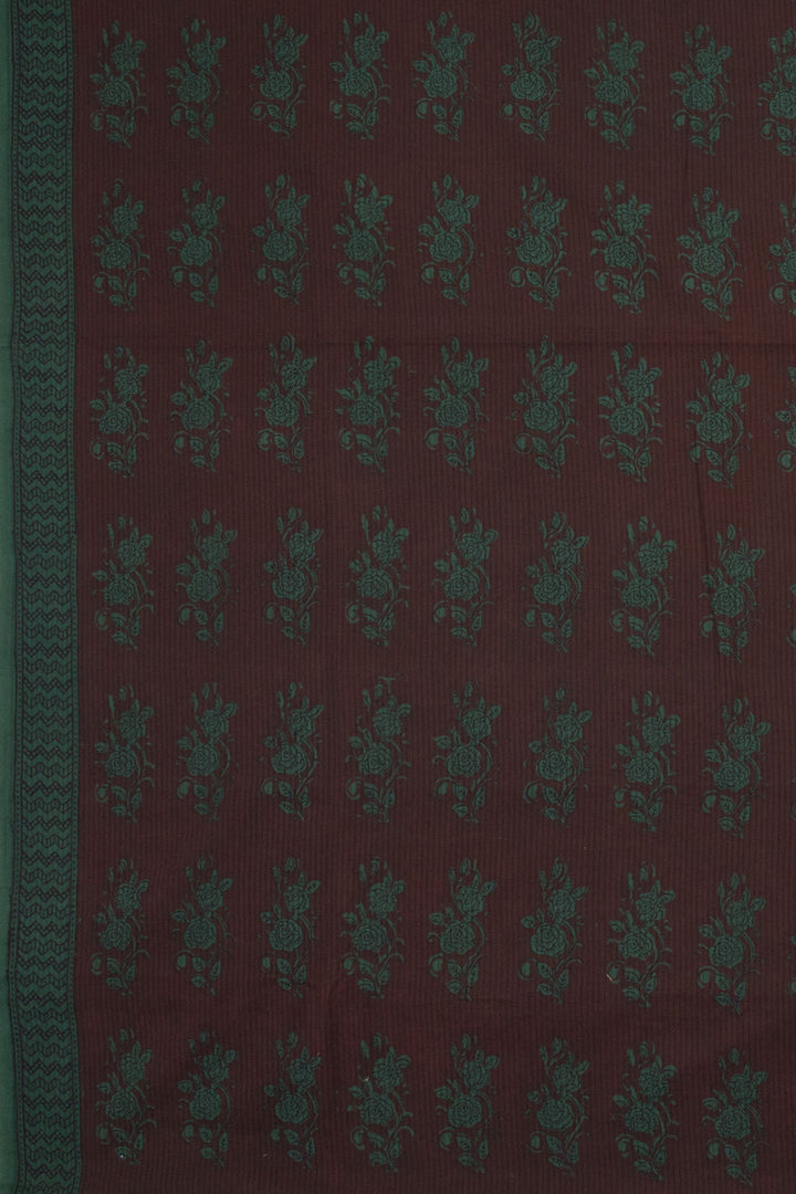 Brown  Bagh Printed Printed Cotton 3-Piece Salwar Suit Material 10063591