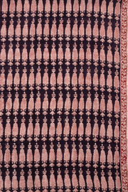 Peach with Black Bagh Printed Cotton 3-Piece Salwar Suit Material - 10063595