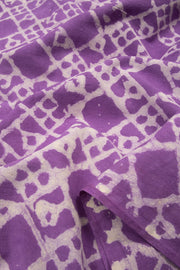 Purple Dabu Printed Cotton Salwar Suit Material  - Avishya