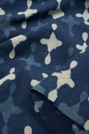 Blue Dabu Printed Cotton Salwar Suit Material - Avishya