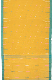 Yellow Handloom Bengal Tant Cotton Saree - Avishya