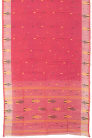 Pink Handloom Bengal Tant Cotton Saree - Avishya