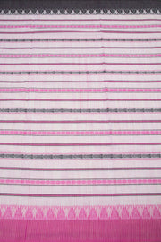 White Handloom Dhaniakhali Cotton Saree 10063798