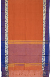 Terrakota Orange Handloom Dhaniakhali Cotton Saree 10063808