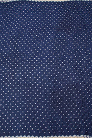 Navy Blue Handwoven Bandhani Modal Saree 10063901