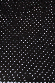 Black Handwoven Bandhani Modal Saree 10063903