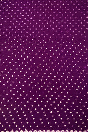 Violet Handwoven Bandhani Modal Saree 10063907