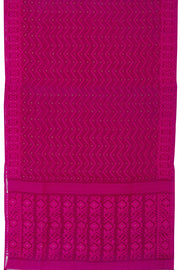 Magenta Handloom Jamdani Style Jamdani Cotton Saree 10064031
