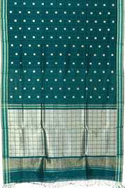 Green Handloom Maheshwari Silk Cotton Saree - Avishya