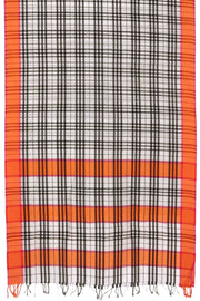 Off White Handloom Maheswari Silk Cotton Saree - Avishya