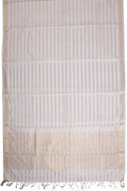 White Handloom Maheswari Silk Saree - Avishya