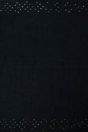 Black Handcrafted Bandhani Cotton Saree 10064134