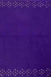 Purple Handcrafted Bandhani Cotton Saree 10064135