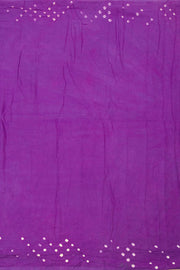 Purple Handcrafted Bandhani Cotton Saree - Avishya