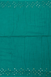 Peacock Green Handcrafted Bandhani Cotton Saree - Avishya