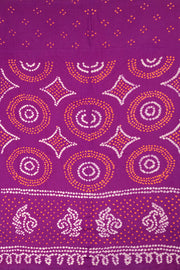 Purple Bandhani Cotton 3-Piece Salwar Suit Material - Avishya