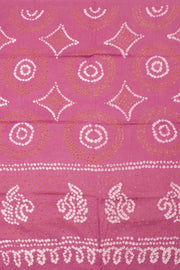 Peach Bandhani Cotton 3-Piece Salwar Suit Material - Avishya