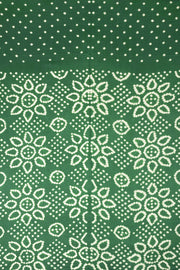 Green Bandhani Cotton 3-Piece Salwar Suit Material - Avishya