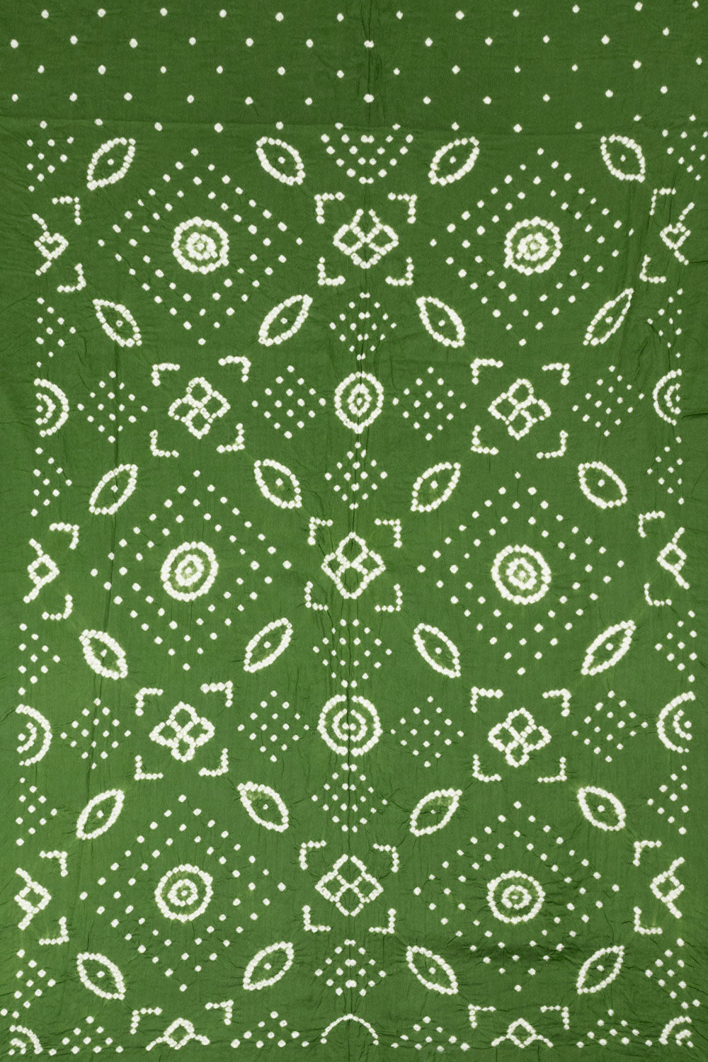 Olive Green Bandhani Cotton 3-Piece Salwar Suit Material - Avishya