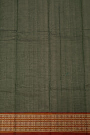 Deep Green Handloom Kanchi Cotton Saree - Avishya