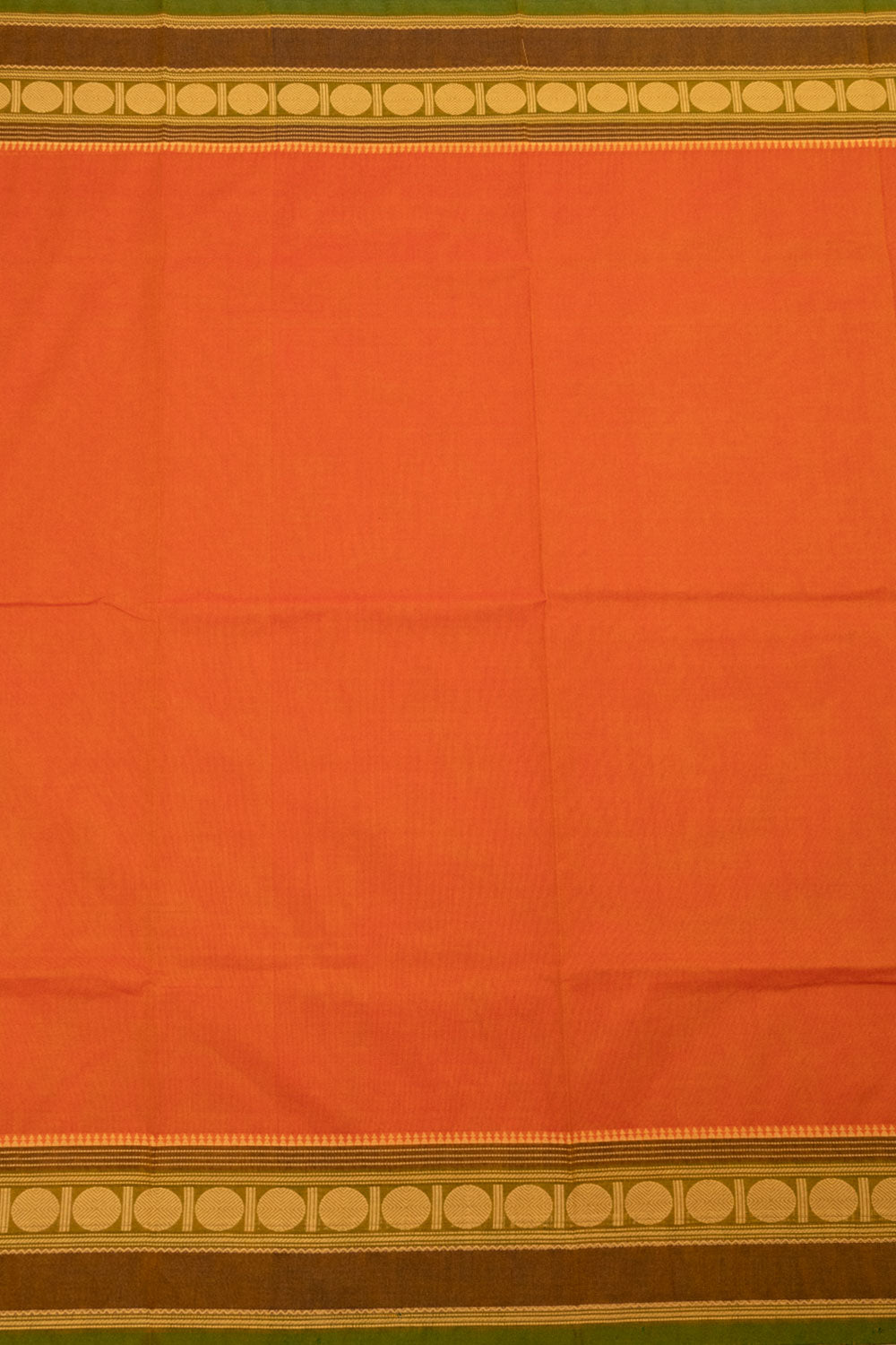 Orange Handloom Chettinad Cotton Saree Avishya