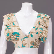 Beige Tussar Silk Blouse - Avishya