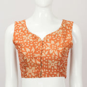 Orange Tussar Silk Blouse - Avishya