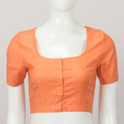 Peach Handcrafted Tussar Cotton Blouse - Avishya