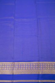 Desert Gold Beige with Blue Mysore Crepe Silk Saree With Zari Border 10076663