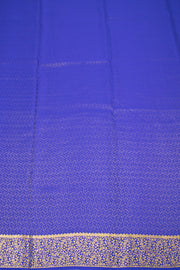 Blue  Mysore Crepe Silk Saree 10064333
