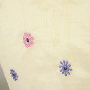 Yellow Chikankari Embroidered Silk Blouse - Avishya