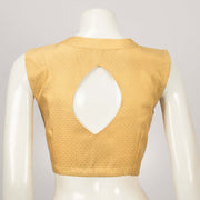 Gold Handcrafted Banarasi Silk Blouse - Avishya
