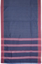 Space Blue Handloom Narayanpet Cotton Saree Without Blouse-Avishya