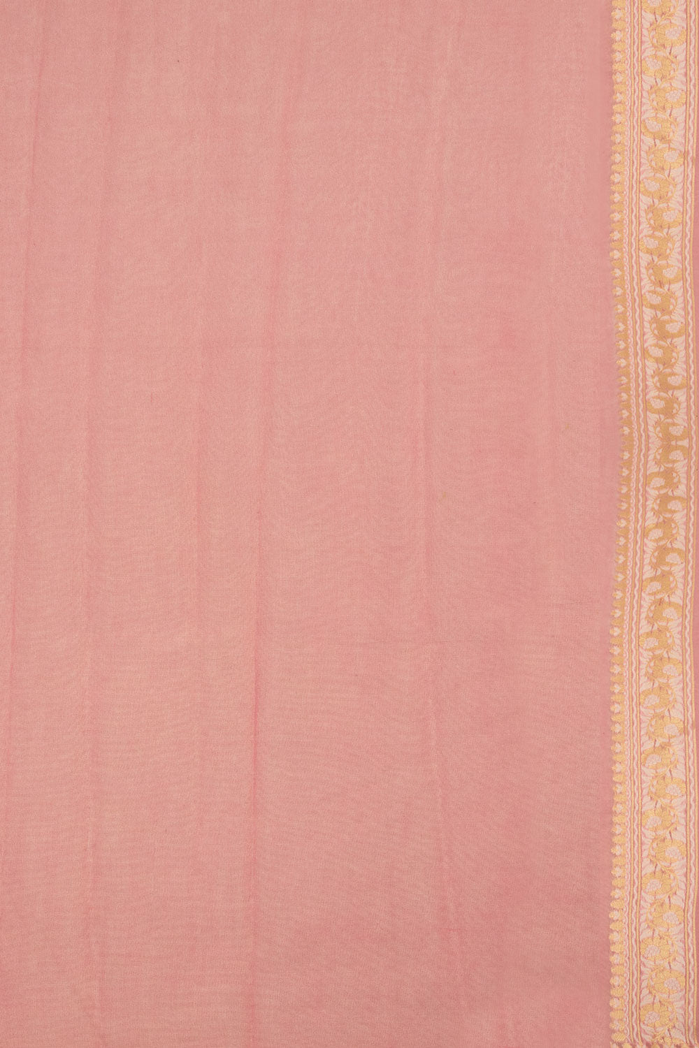 Peach Handloom Banarasi Cotton Saree - Avishya 