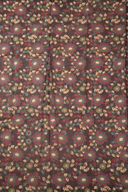 Orange Printed Kalamkari Malai Cotton Saree 10064646