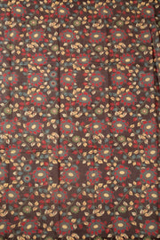 Baby Pink Printed Kalamkari Malai Cotton Saree 10064647