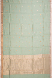 Pastel Green Handloom Chanderi Saree 10064653