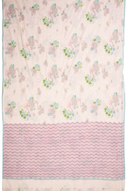 Lavender Printed Chanderi Silk Cotton Saree - Avishya