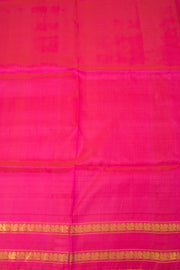 French Blue Handloom Gadwal Kuttu Silk Saree - Avishya