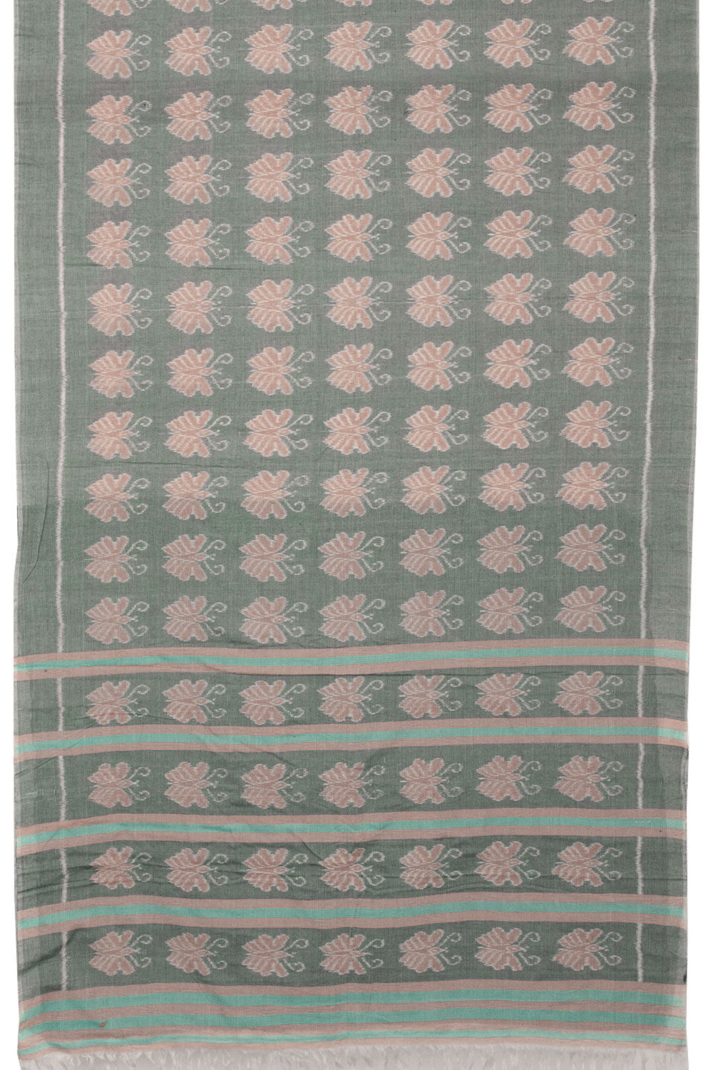 Grey Handloom Odisha Ikat Cotton Saree - Avishya