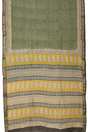 Green Anokhi Hand Block Printed Saree - Avishya