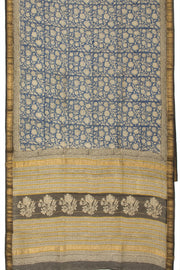 Blue Anokhi Hand Block Printed Saree - Avishya