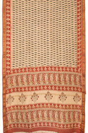 Cream Anokhi Hand Block Printed Saree - Avishya