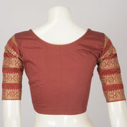 Deep Maroon Zari Sequin Embroidered Tussar Silk Blouse - Avishya
