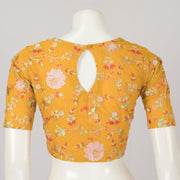 Yellow Hand Embroidered Net Silk Blouse- Avishya