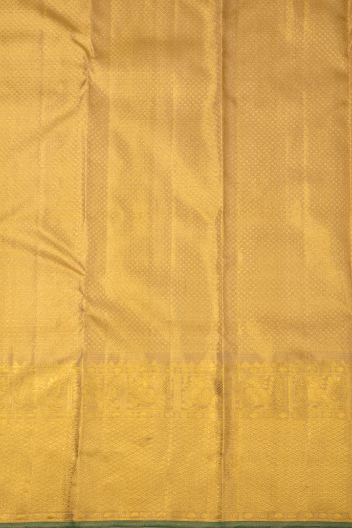 Beige Gold Bridal Kanjivaram Silk Saree - Avishya