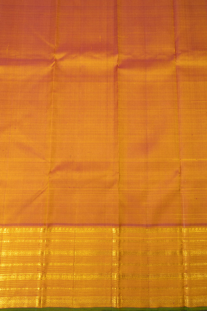 Orange Handloom Kanjivaram Silk Saree 10065046
